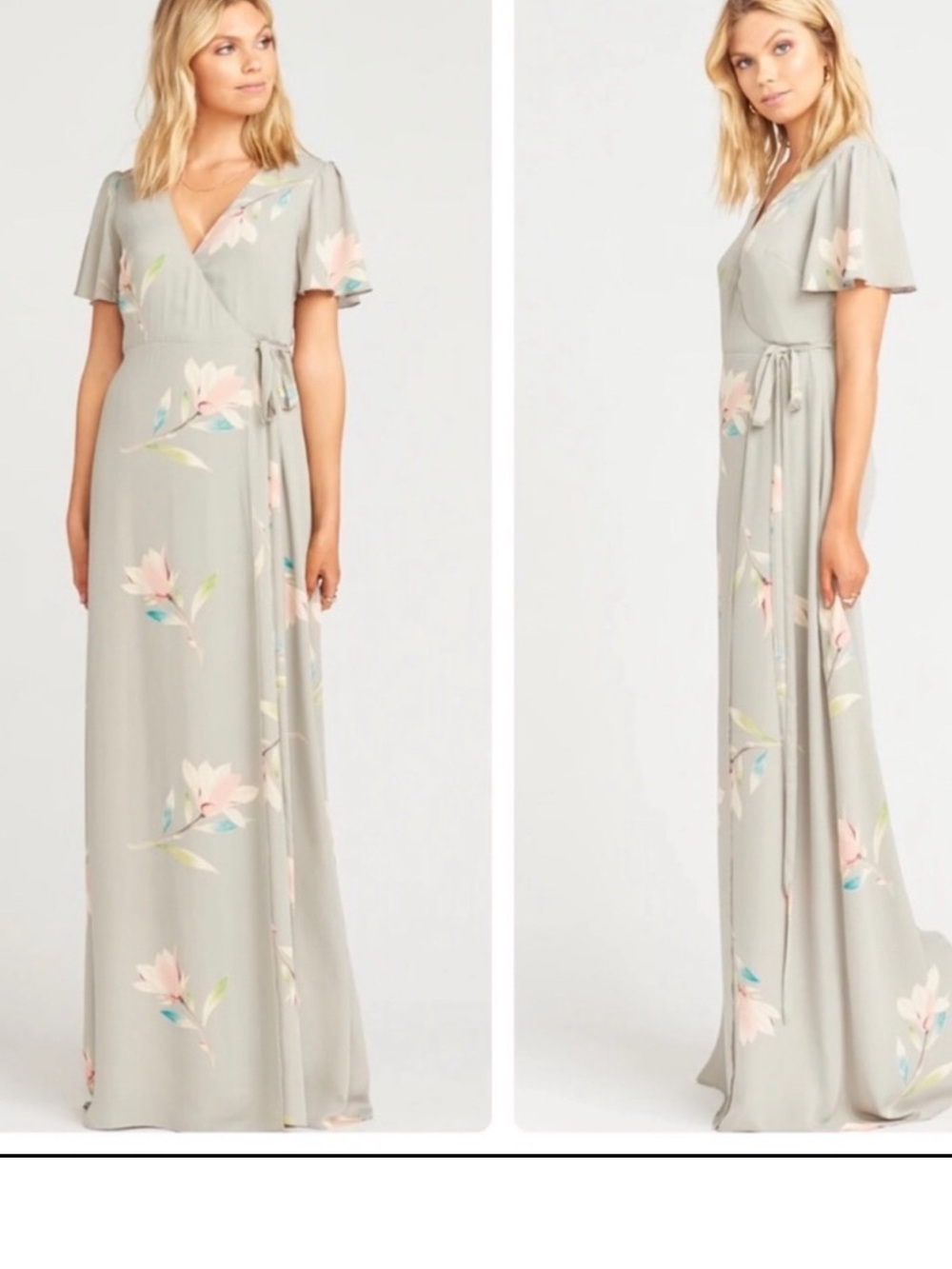 Show Me Your MuMu Noelle flutter Wrap Maxi Dress